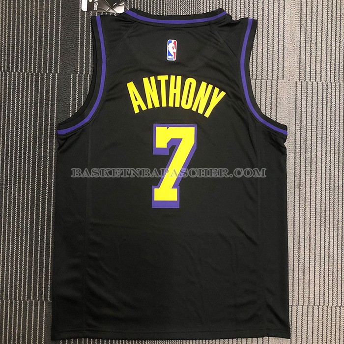 Maillot Los Angeles Lakers Carmelo Anthony NO 7 Ville 2019-20 Noir